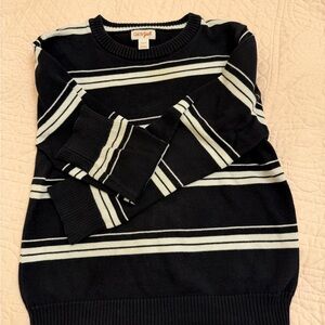 Cat & Jack Men's Sweater in Black with White Stripes